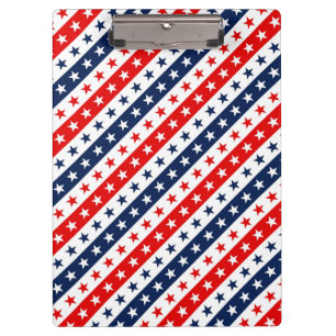 Patriotisches Rot, Weiß & Blau USA Sterne & Streif Klemmbrett