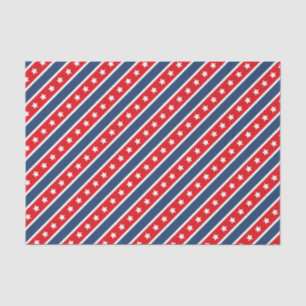 Patriotisches Rot, Weiß & Blau USA Sterne & Streif Seidenpapier