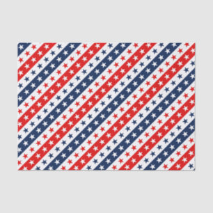 Patriotisches Rot, Weiß & Blau USA Sterne & Streif Seidenpapier