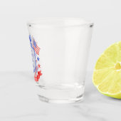 Patriotisches Rot Weiß & Ich heirate Brautdusche Schnapsglas (Rechts)