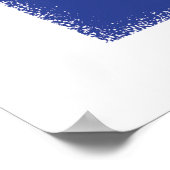 Patriotisches Rot Weiß und Blau Einheitsherz Poster (Ecke)