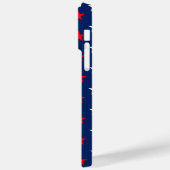 Patriotisches Rot-Weiß- und Blausterndesign Case-Mate iPhone Hülle (Rückseite / Links)