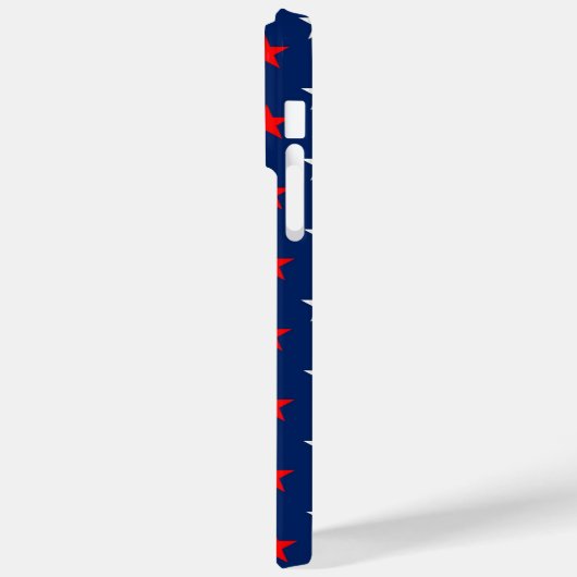 Patriotisches Rot-Weiß- und Blausterndesign Case-Mate iPhone Hülle (Rückseite / Links)