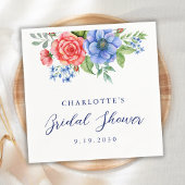 Patriotisches Rotes Blaues Brautparty Serviette