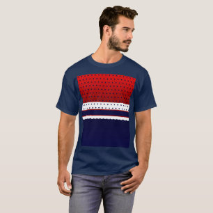 Patriotisches Rotes Weiß & Blau mit Sternen T - Sh T-Shirt