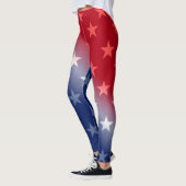 PATRIOTISCHES ROTES, WEISS, BLAU U. STERNE LEGGINGS (Links)