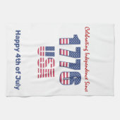 Patriotisches Rotes Weiß und Blau 4. Juli Geschirrtuch (Horizontal)