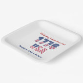 Patriotisches Rotes Weiß und Blau 4. Juli Pappteller (Gewinkelt)