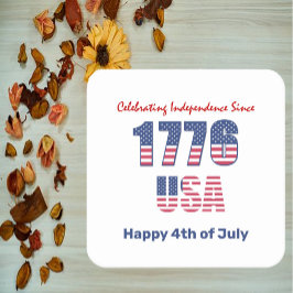 Patriotisches Rotes Weiß und Blau 4. Juli Rechteckiger Pappuntersetzer