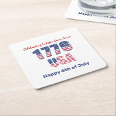 Patriotisches Rotes Weiß und Blau 4. Juli Rechteckiger Pappuntersetzer (angewinkelt)