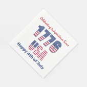 Patriotisches Rotes Weiß und Blau 4. Juli Serviette (Ecke)