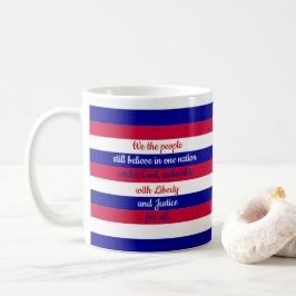 Patriotisches Rotes Weiß und Blau Wir Menschen Bot Kaffeetasse