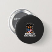 Patriotisches Rottweiler-Held-Hund-Vektor-Design Button (Vorne & Hinten)