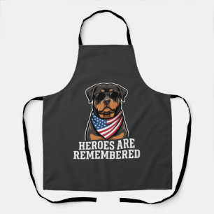 Patriotisches Rottweiler-Held-Hund-Vektor-Design Schürze