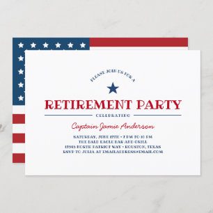 Patriotisches Ruhestands-Party Einladung