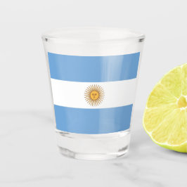 Patriotisches Schießglas mit argentinischer Flagge Schnapsglas