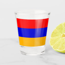 Patriotisches Schießglas mit armenischer Flagge Schnapsglas