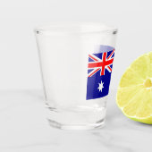 Patriotisches Schießglas mit australischer Flagge Schnapsglas (Links)