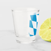 Patriotisches Schießglas mit bayerischer Flagge Schnapsglas (Links)