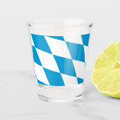 Patriotisches Schießglas mit bayerischer Flagge Schnapsglas (Vorderseite)