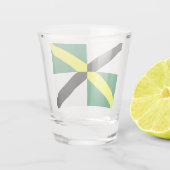 Patriotisches Schießglas mit der Fahne von Montere Schnapsglas (Rückseite)