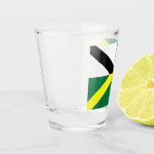 Patriotisches Schießglas mit der Fahne von Montere Schnapsglas (Links)