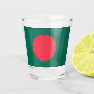 Patriotisches Schießglas mit der Flagge Bangladesc Schnapsglas