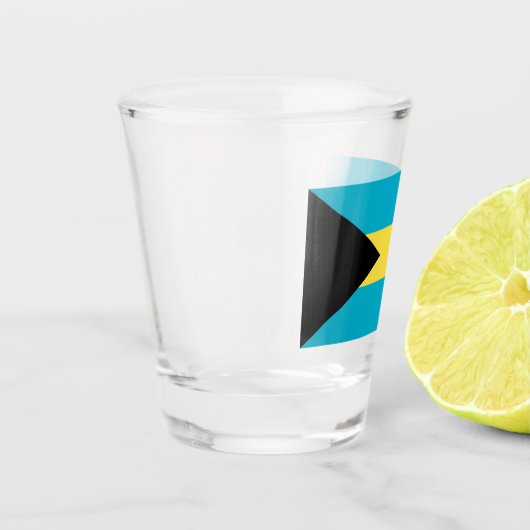 Patriotisches Schießglas mit der Flagge der Bahama Schnapsglas (Links)