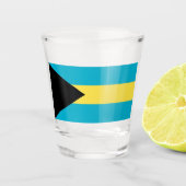 Patriotisches Schießglas mit der Flagge der Bahama Schnapsglas (Vorderseite)