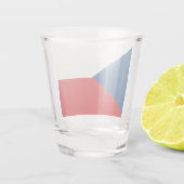 Patriotisches Schießglas mit der Flagge der Tschec Schnapsglas (Rückseite)