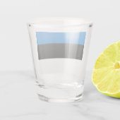 Patriotisches Schießglas mit der Flagge Estlands Schnapsglas (Rückseite)