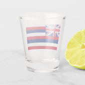 Patriotisches Schießglas mit der Flagge Hawaiis, U Schnapsglas (Rückseite)