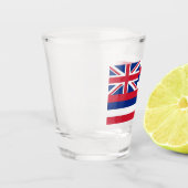 Patriotisches Schießglas mit der Flagge Hawaiis, U Schnapsglas (Links)