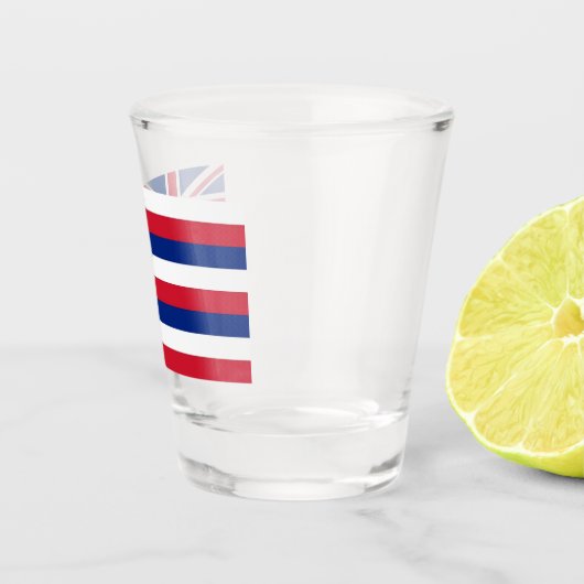Patriotisches Schießglas mit der Flagge Hawaiis, U Schnapsglas (Rechts)