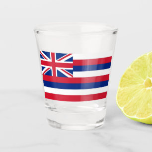 Patriotisches Schießglas mit der Flagge Hawaiis, U Schnapsglas