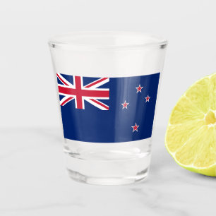 Patriotisches Schießglas mit der Flagge Neuseeland Schnapsglas