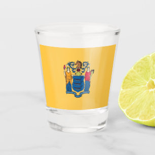 Patriotisches Schießglas mit der Flagge New Jersey Schnapsglas