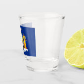 Patriotisches Schießglas mit der Flagge New Yorks Schnapsglas (Rechts)