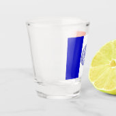 Patriotisches Schießglas mit der Flagge New Yorks Schnapsglas (Links)