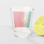 Patriotisches Schießglas mit der Flagge Portugals Schnapsglas (Rückseite)