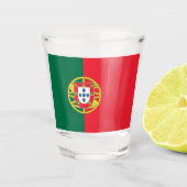 Patriotisches Schießglas mit der Flagge Portugals Schnapsglas (Vorderseite)
