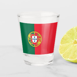 Patriotisches Schießglas mit der Flagge Portugals Schnapsglas