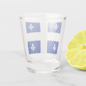 Patriotisches Schießglas mit der Flagge Quebec Schnapsglas (Rückseite)