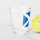 Patriotisches Schießglas mit der Flagge Schottland Schnapsglas (Links)