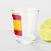 Patriotisches Schießglas mit der Flagge Spaniens Schnapsglas (Rechts)