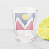 Patriotisches Schießglas mit der Flagge von Denver Schnapsglas (Rückseite)