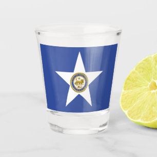 Patriotisches Schießglas mit der Flagge von Housto Schnapsglas