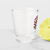 Patriotisches Schießglas mit der Flagge von Illino Schnapsglas (Links)