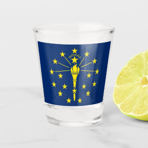 Patriotisches Schießglas mit der Flagge von Indian Schnapsglas
