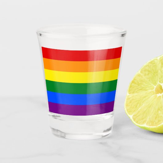 Patriotisches Schießglas mit der Flagge von LGBT Schnapsglas (Vorderseite)